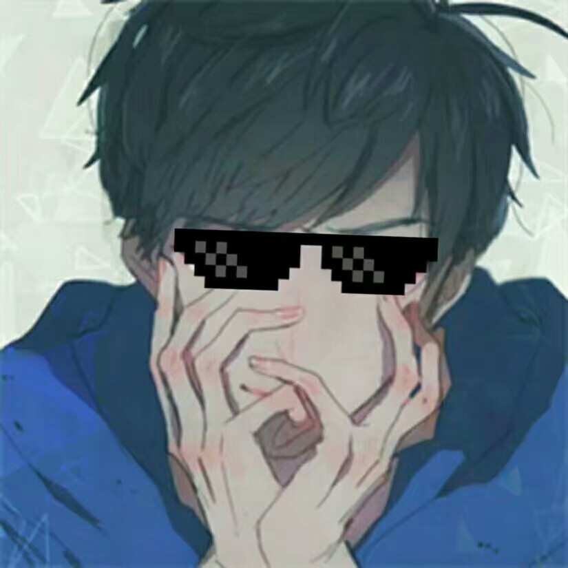马赛克眼镜,头像,男头,团头