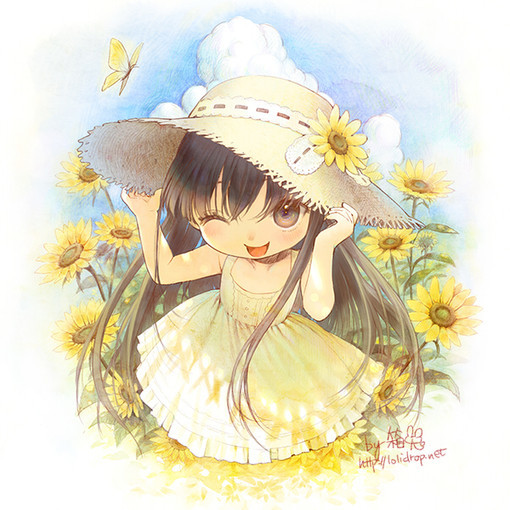 箱兔 女生头像 女头 可爱 夏日 向日葵