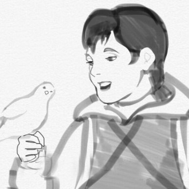 【自配系列转载注明】 搞怪男头像白雪公主水墨画