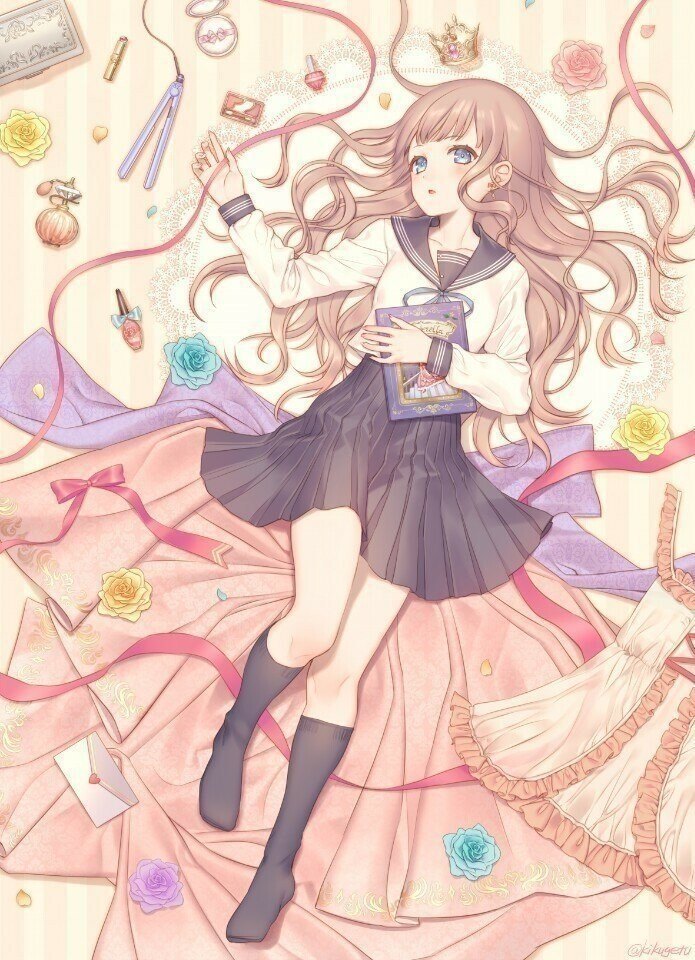 公主屋 卡哇伊 粉色 可爱 呆萌 萌妹子 水手服 二次元动漫 虫子专属