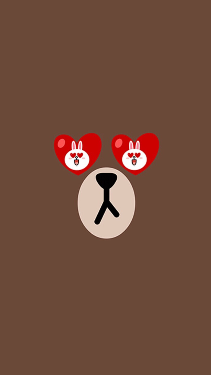 line friends 壁纸 iphone 可妮兔布朗熊 更多line friends壁纸请关注