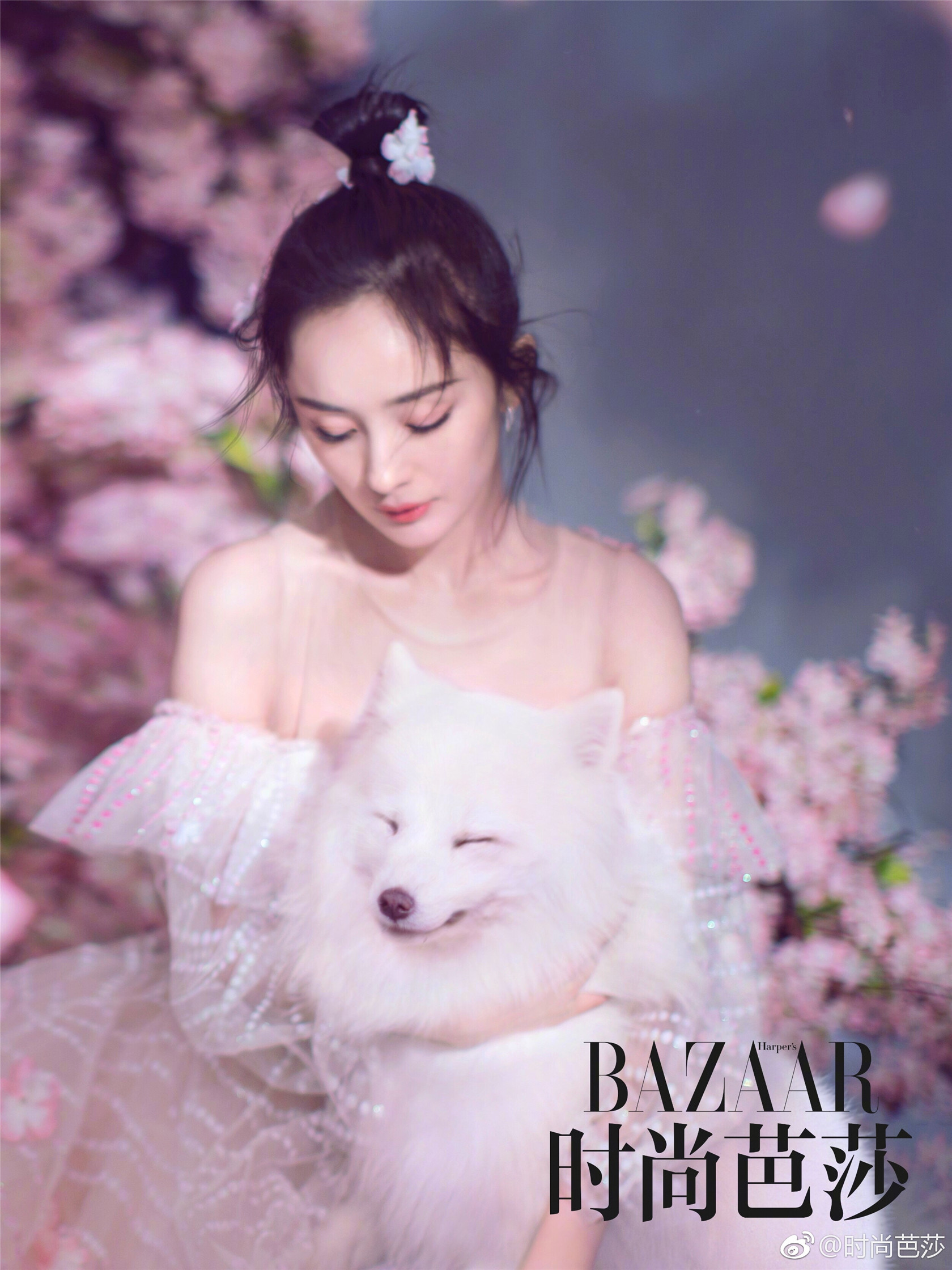 2017《harper"s bazaar 时尚芭莎》五月上刊封面:杨幂(三生三十里桃花