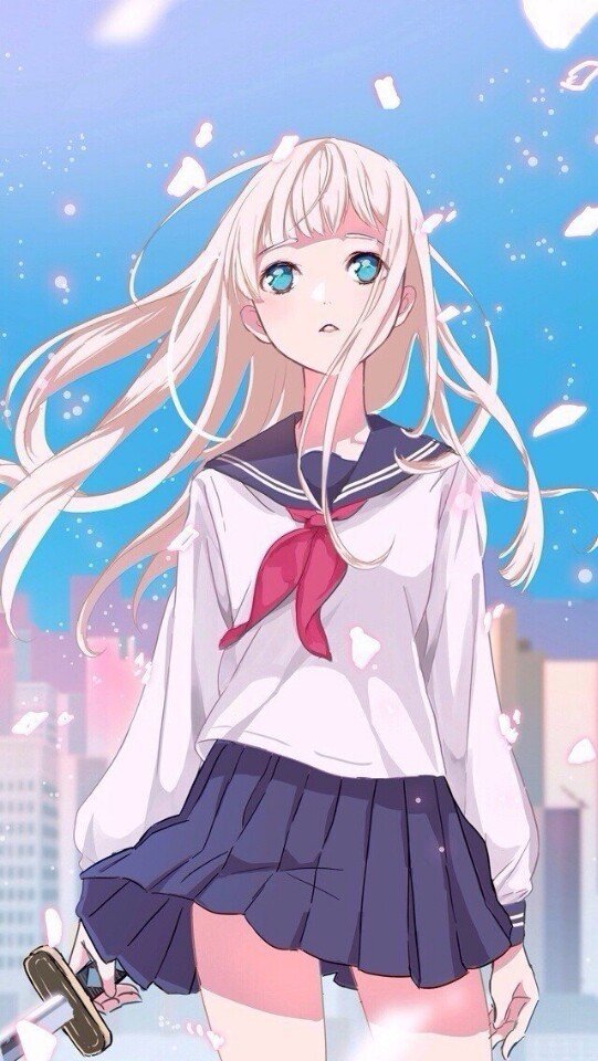 校服 剑士 呆萌 萌妹子 可爱 墙纸 卡哇伊 二次元动漫 虫子专属