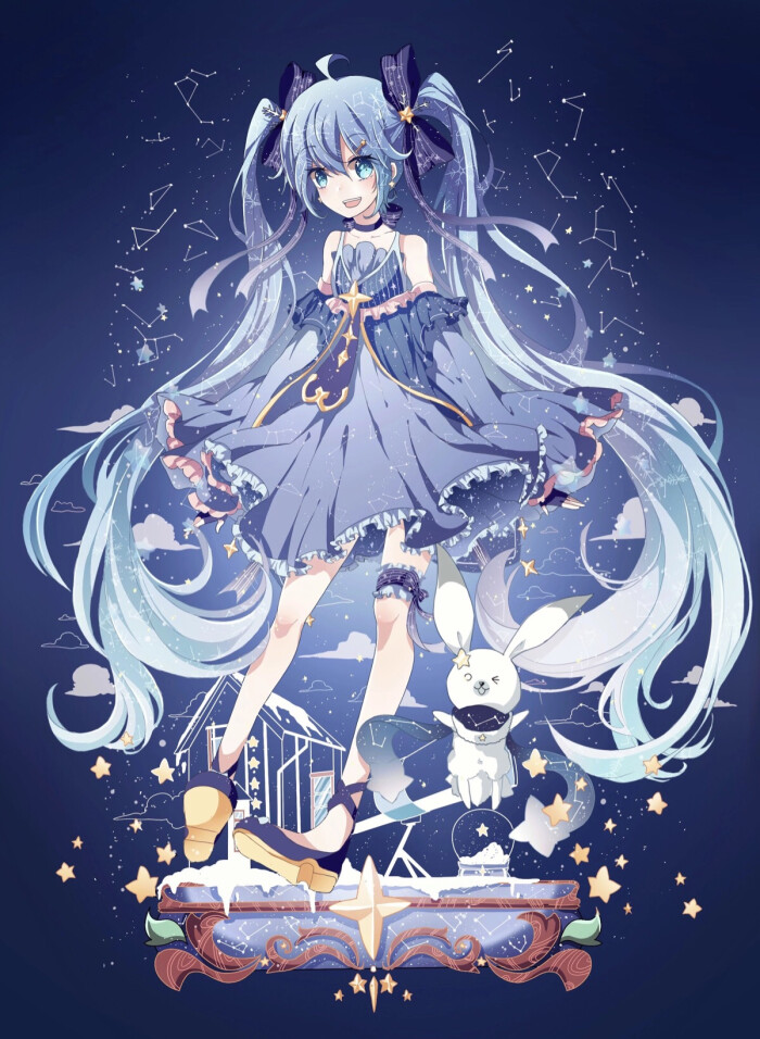 女生头像 动漫 初音未来 星辰