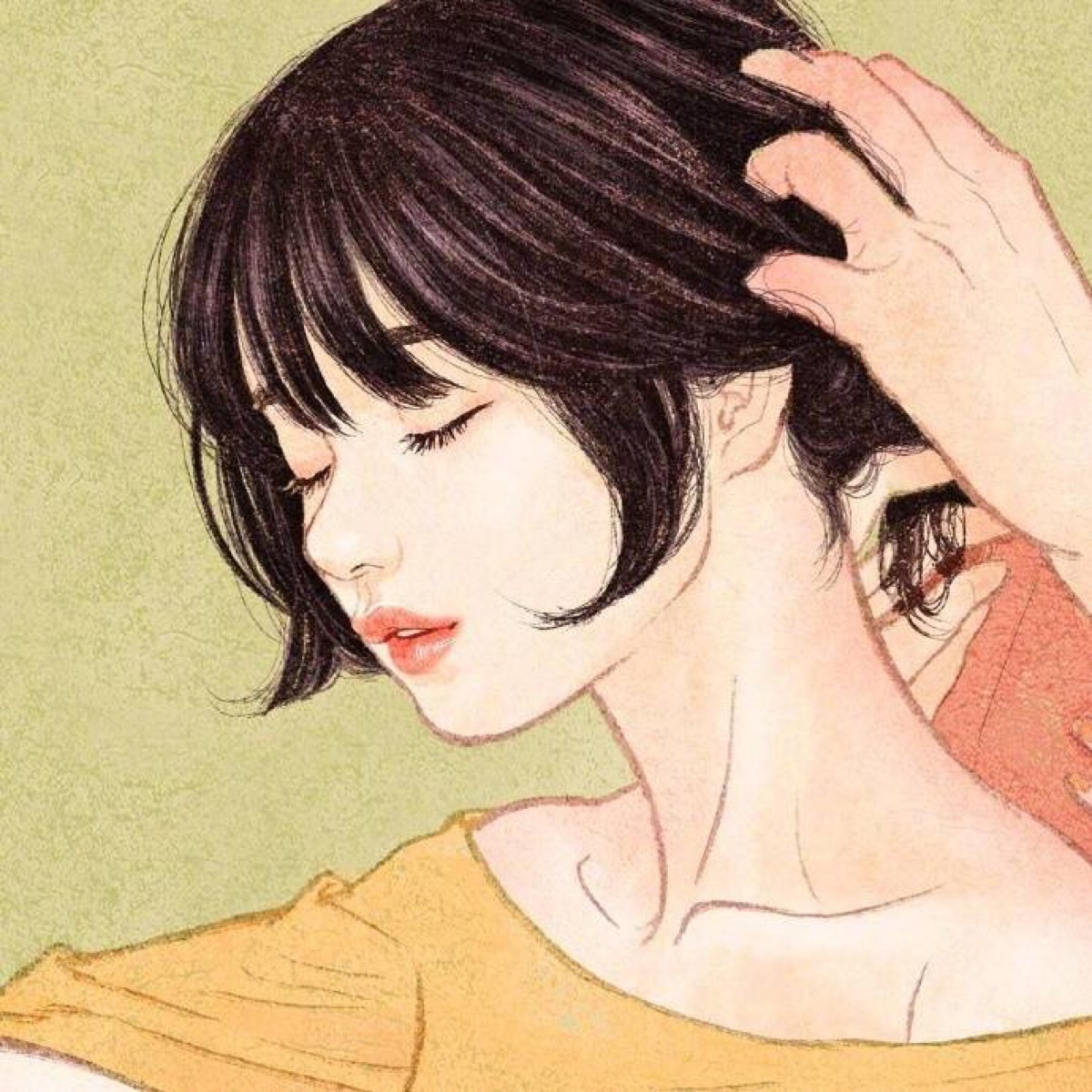 情侣头像,插画师 zipcy梁世恩