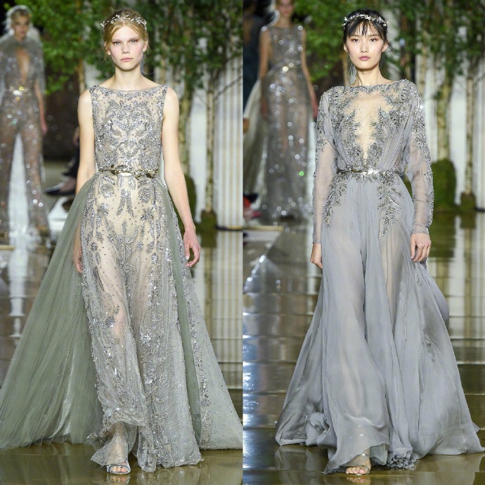 vogue直击时装周# zuhair murad 2017秋冬高定系列 | 精致刺绣,透明