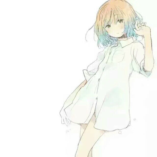 简约动漫女头 短发妹子