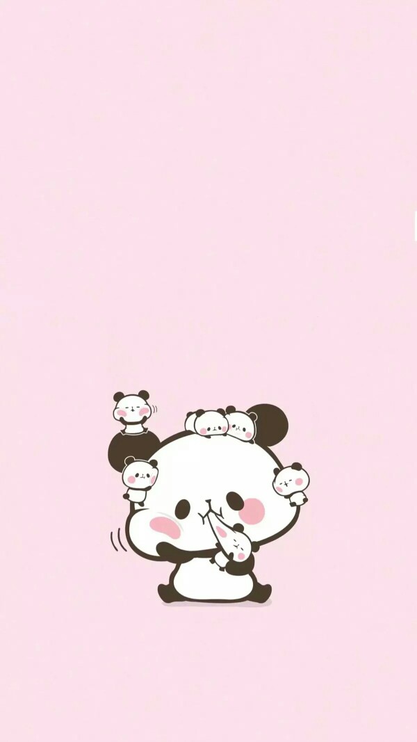 小熊猫.粉色系.可爱.壁纸