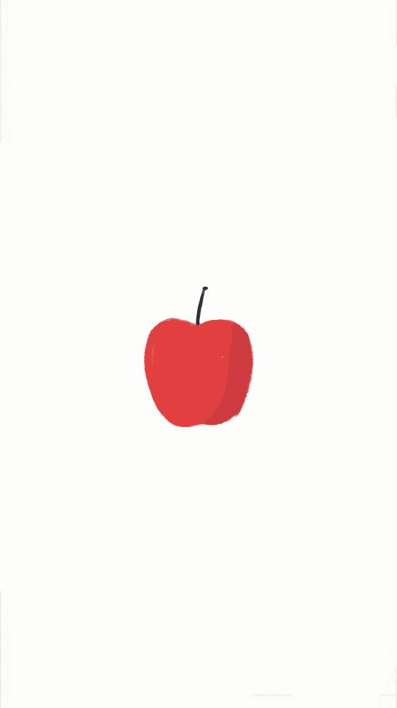 白色 壁纸 简约 水果 苹果