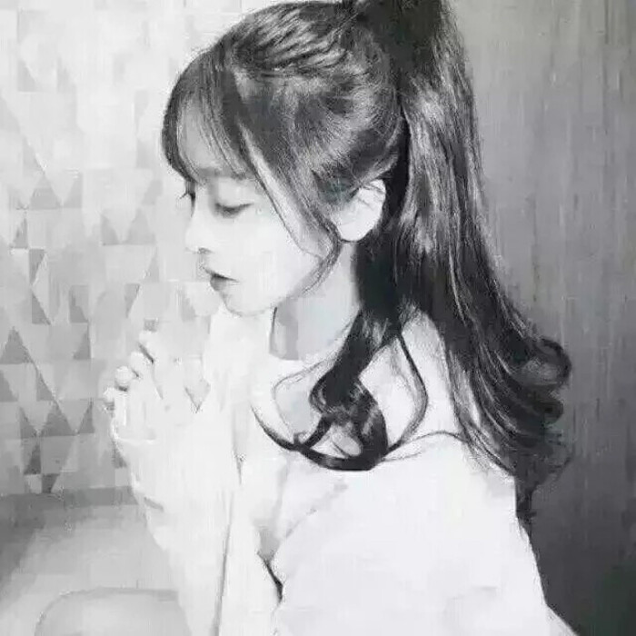 黑白.真人.女.头像.唯美.