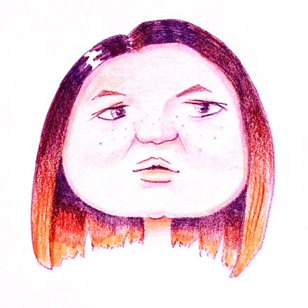 weibo是呀不是写实手绘彩铅女头像