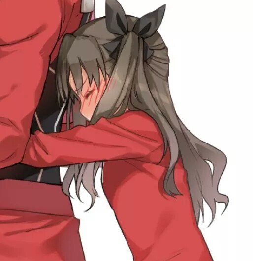 动漫情侣头像出自:fate/stay night 人名:远坂凛