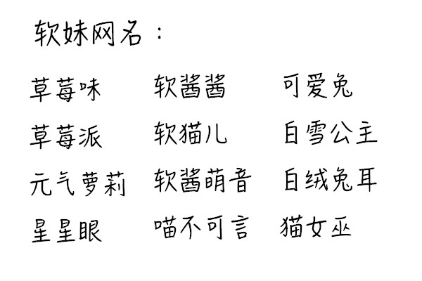 古风网名 玩网网名 四字网名 奇葩网名 森系网名 情侣网名 闺蜜网名