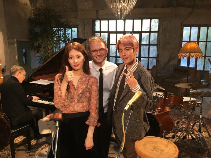 baekhyun 160603"dream video shoot with 秀智(suzy 伯贤