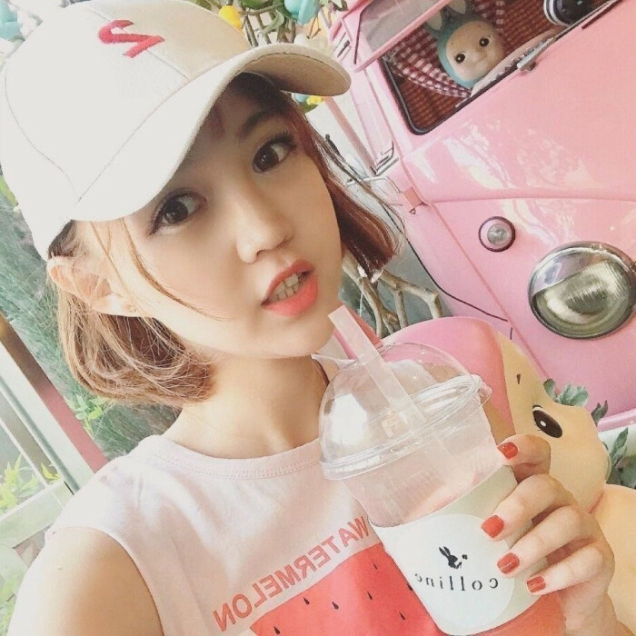 粉系可爱女生清新qq头像