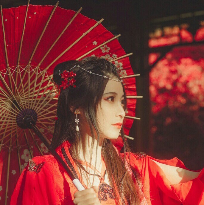 古风真人头像,古风头像,女头,汉服,汉服摄影.