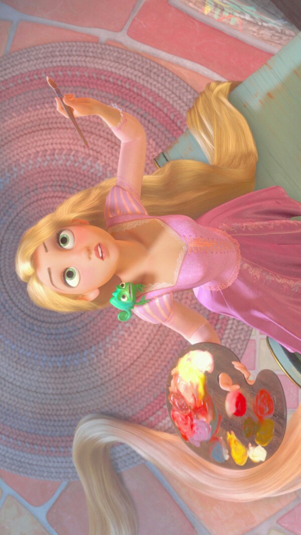 魔发奇缘 迪士尼 公主 粉色 手机壁纸 锁屏壁纸 既然来了 还不粉我 信