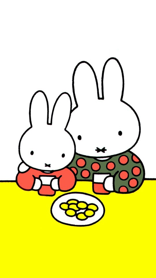 米菲 兔子 可爱 卡通 插画 壁纸