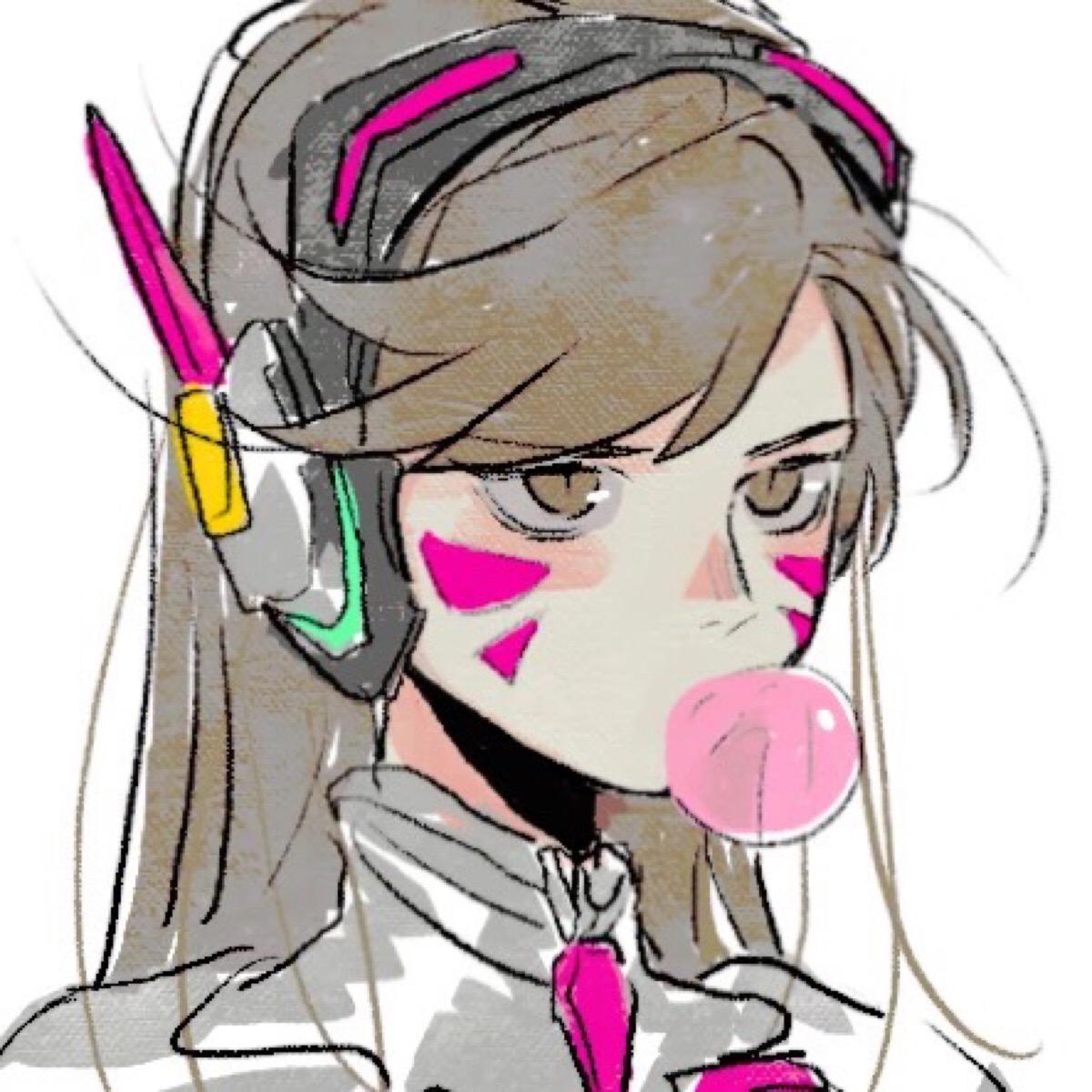 塔子の 闪光 d.va 守望先锋 动漫头像 软妹头像 女生头像 闺蜜头像