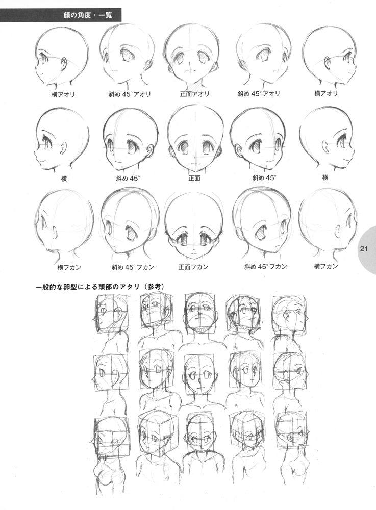 动漫绘画学习:动漫人物脸型画法及脸部结
