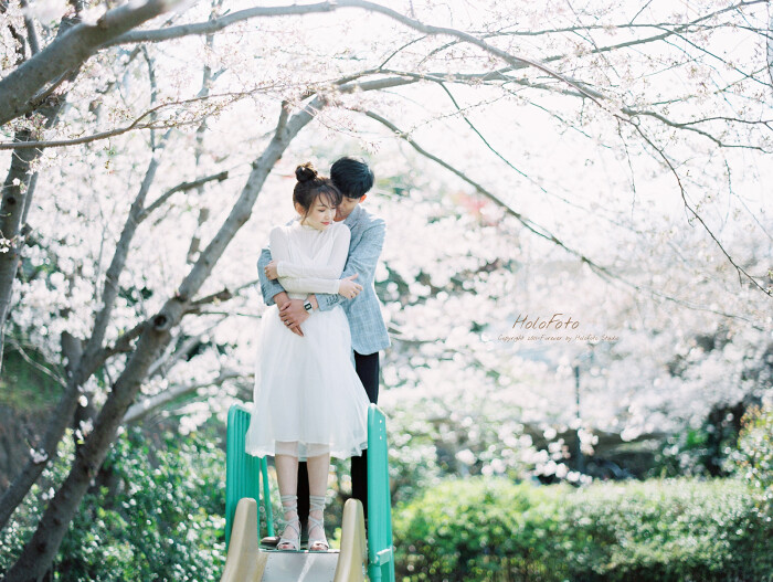 成都婚纱摄影工作室 婚纱照 花伦摄影 日系妆容 樱花季 日系穿搭