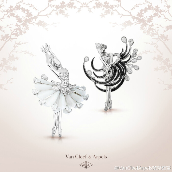 vancleefarpels梵克雅宝 #致爱芭蕾#白如纯洁善良的奥杰塔公主,黑是