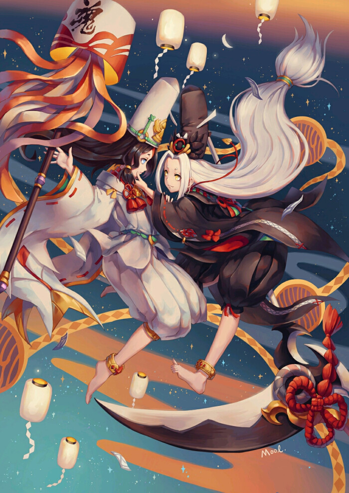 阴阳师手游 出场人物 白童子 黑童子 #pixiv#p站#阴阳师手游#网易阴阳