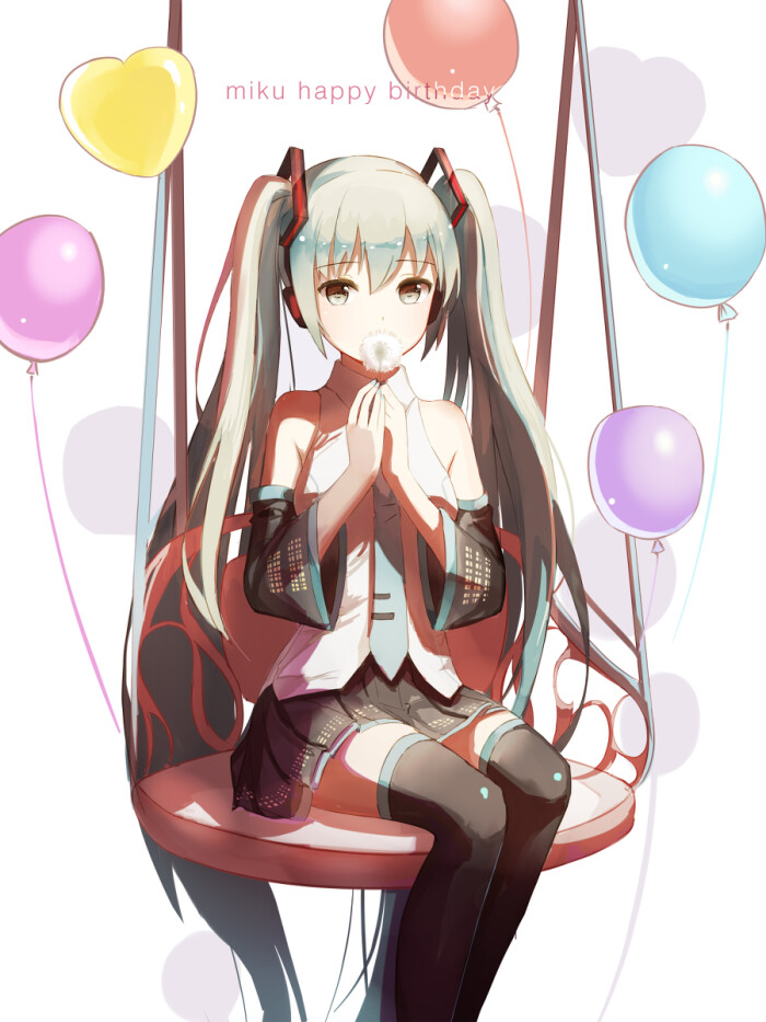 初音未来 miku 水手服 歌姬 p站 双马尾