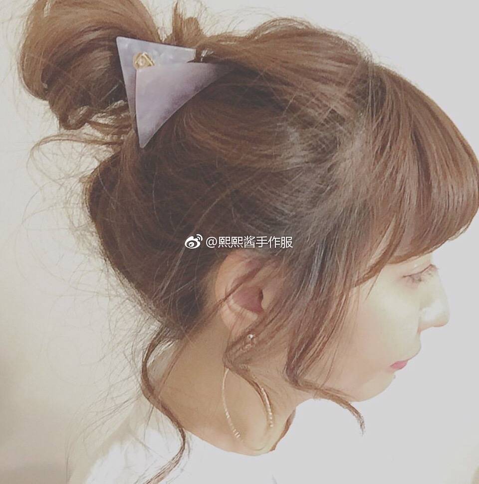 日系发型 丸子头 发夹这样用