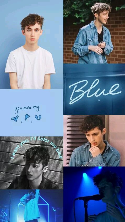 troye sivan blue 壁纸