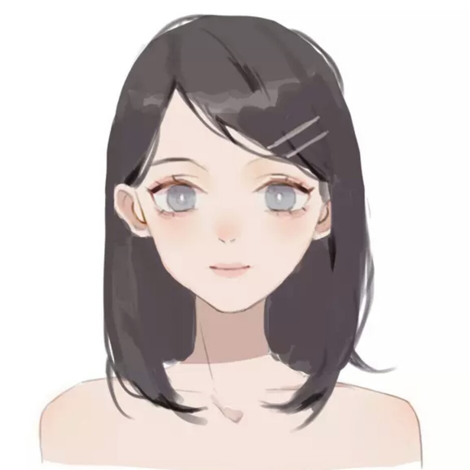女生闺蜜头像 手绘 素材 03