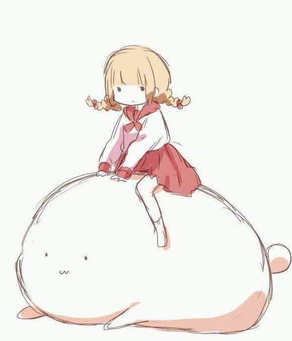 描画 可爱 呆萌 麻花辫 小女孩 萌妹子 卡哇伊 二次元动漫 虫子专属