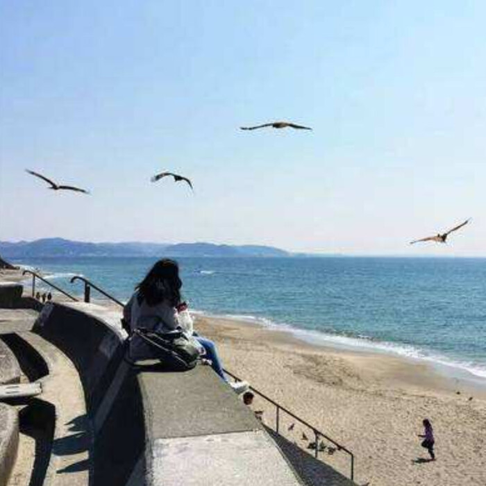 海边女生头像