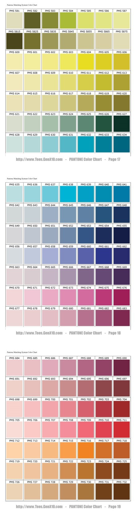 pantone 色卡
