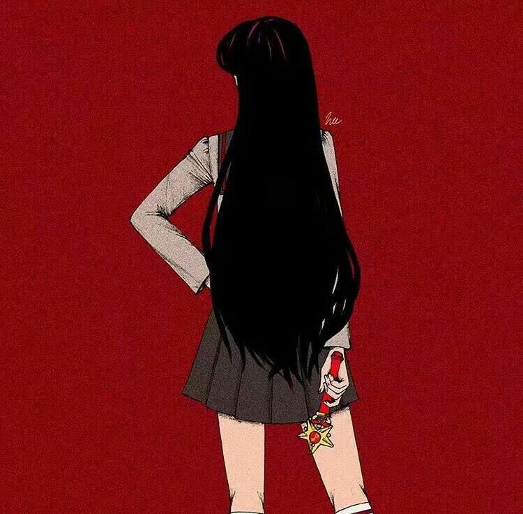 美少女战士 插画风 头像 heezey 背影