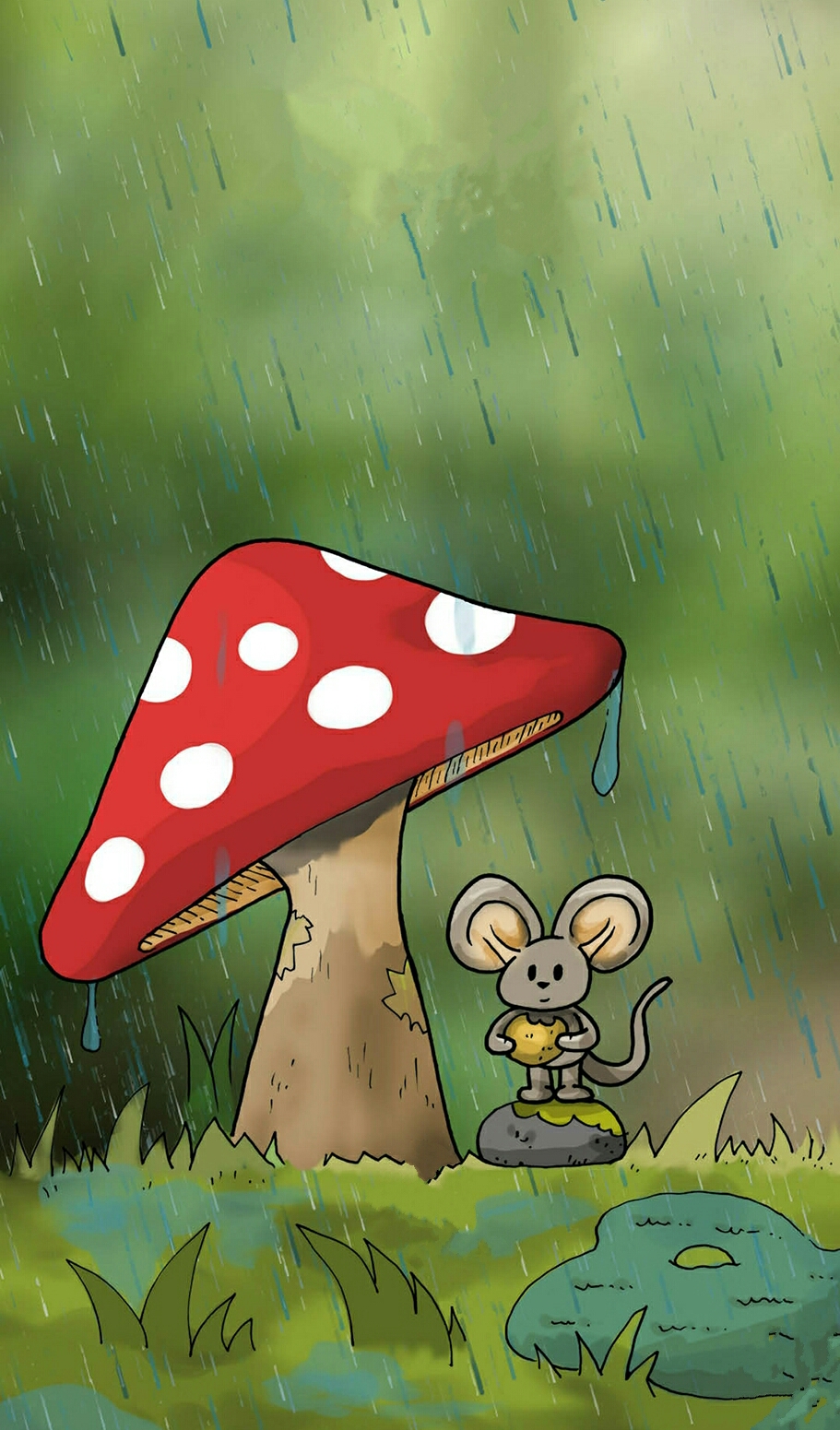 小老鼠与蘑菇伞