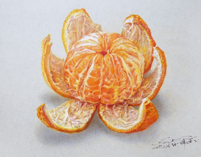 彩铅手绘(橘子)-堆糖,美好生活研究所