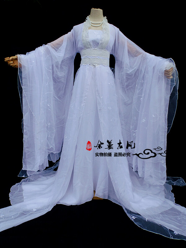 定制【余萋】探雪古风cos华丽白色女古装白浅宋凝姜沉鱼叶曦禾卿酒酒
