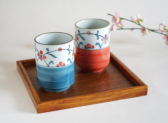 非非小筑 日式和风 全手工釉下彩绘青花瓷茶杯 杯子 水杯 陶瓷杯