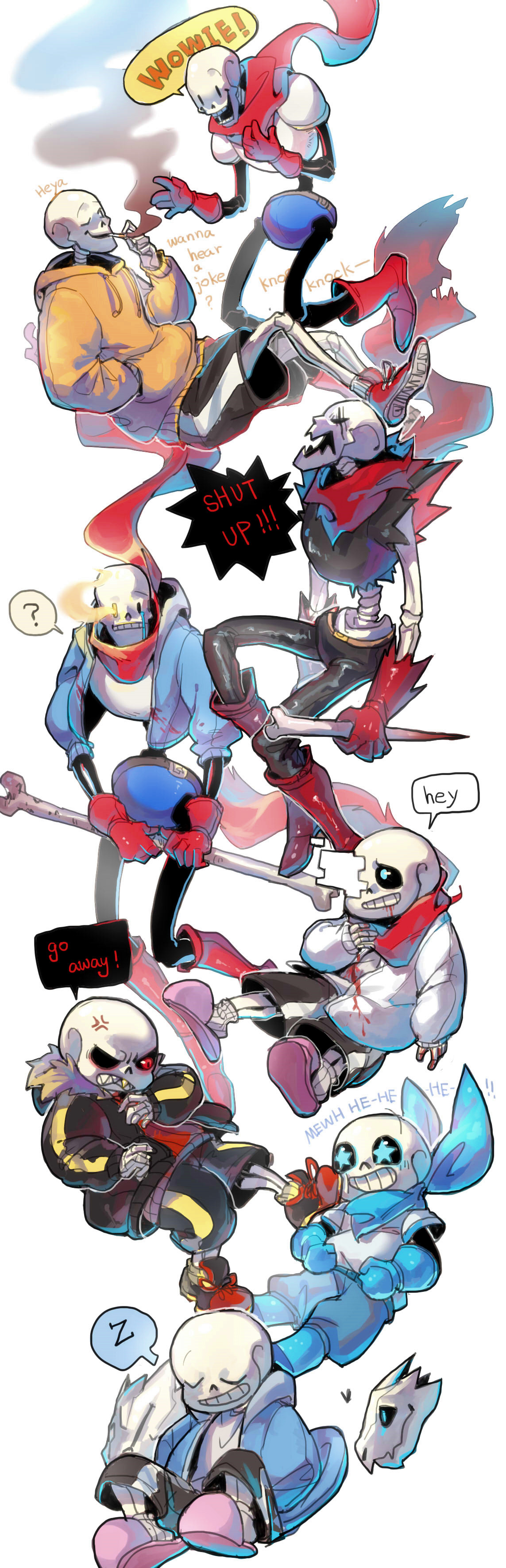 papyrus geno fell!sans blueberry sans