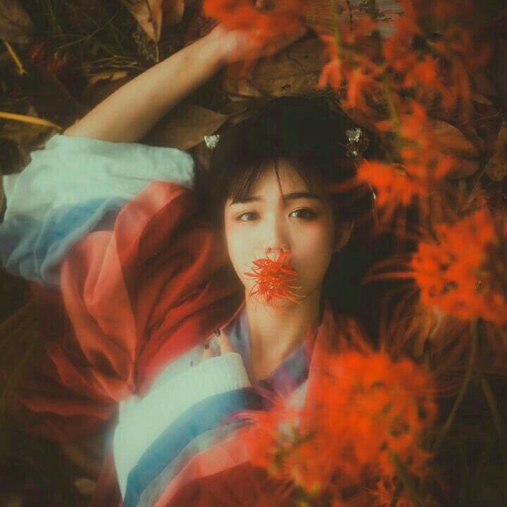 自截,头像,古风,古风真人头像,古风头像,女头,汉服,唯美,森系,意境,小