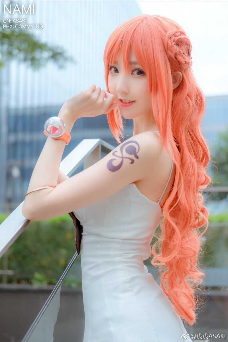 动漫cosplay 美女 萌妹子 海贼王娜美