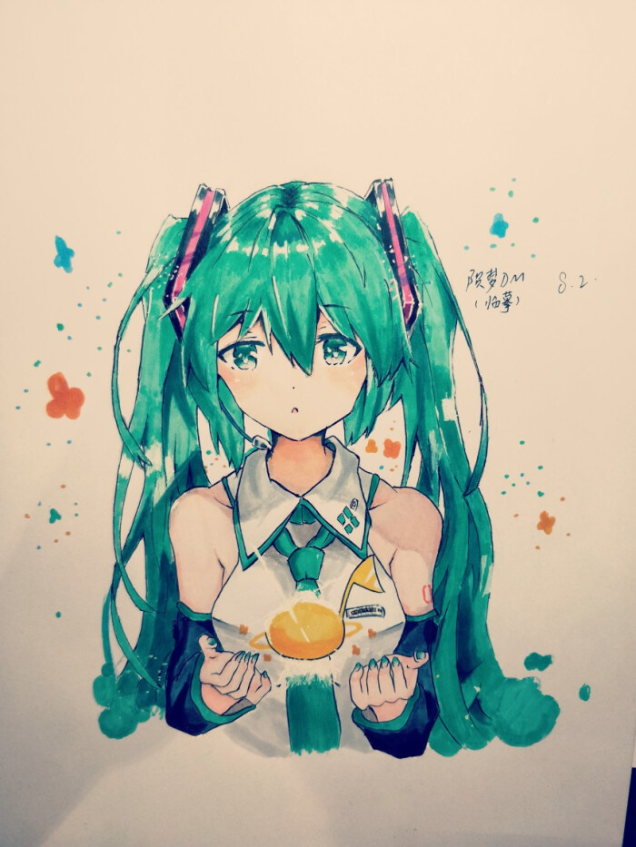 初音 临摹 马克笔