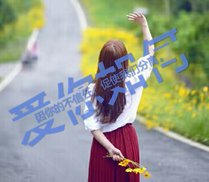 即不信任,那便不再爱,不后悔.