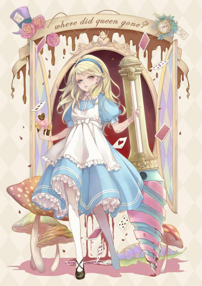 p站画师 白皙 作品【侵删致歉】 alice【侵删致歉】爱丽丝梦游仙境