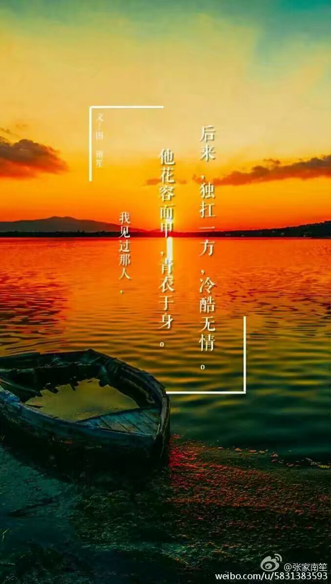 我见过那人 他花容面甲 青衣于身 后来 独扛一方 冷酷无情
