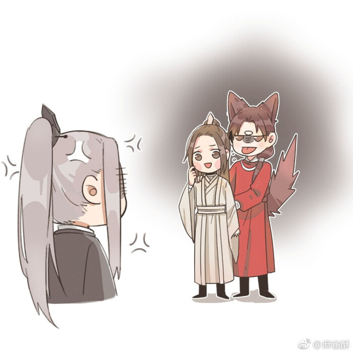 画师@麻雀酥 天官赐福 谢怜 花城 扶摇 q版 萌