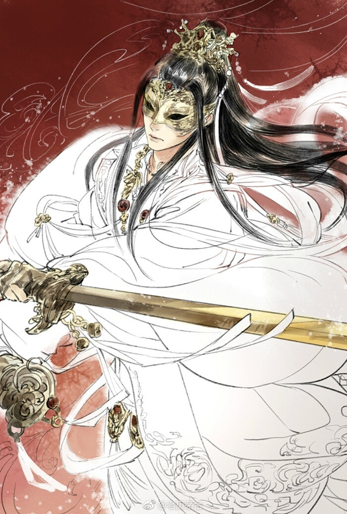 画师@老历茅台 天官赐福 谢怜 花冠武神