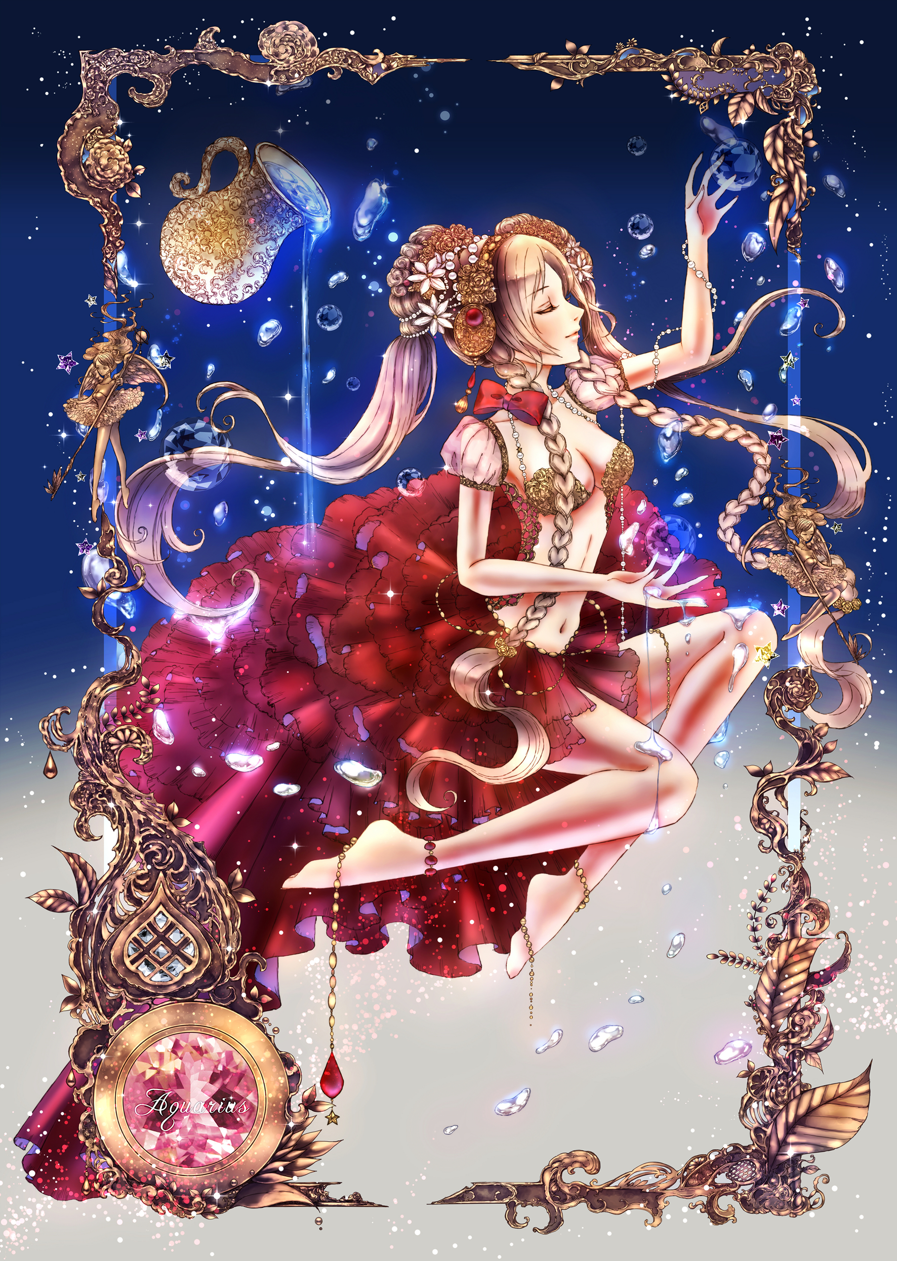 十二星座 水瓶座 绘师:yuki*mami(pixiv id=3048100) 本作品pixiv id=