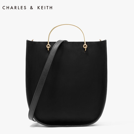 charles&keith 手提包 ck2-30780403 欧美金属半环圆单肩女包